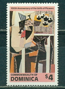 Доминика, П.Пикассо, 1981, 1 марка 4 $